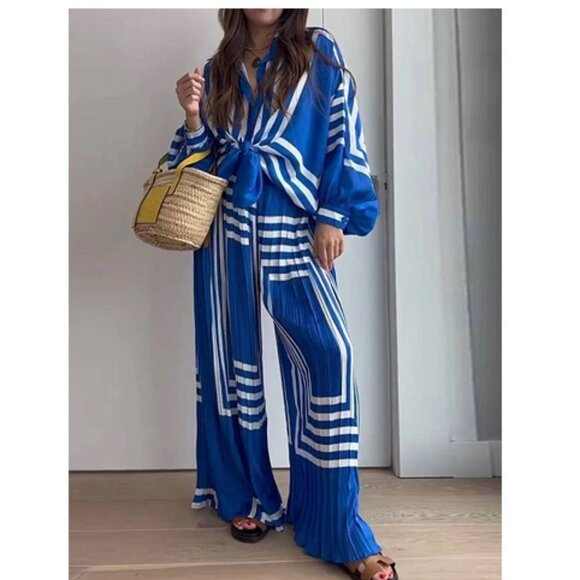 Commense Oversized Print Vacation Pants Set NWT, Size S/M - Picture 4 of 17